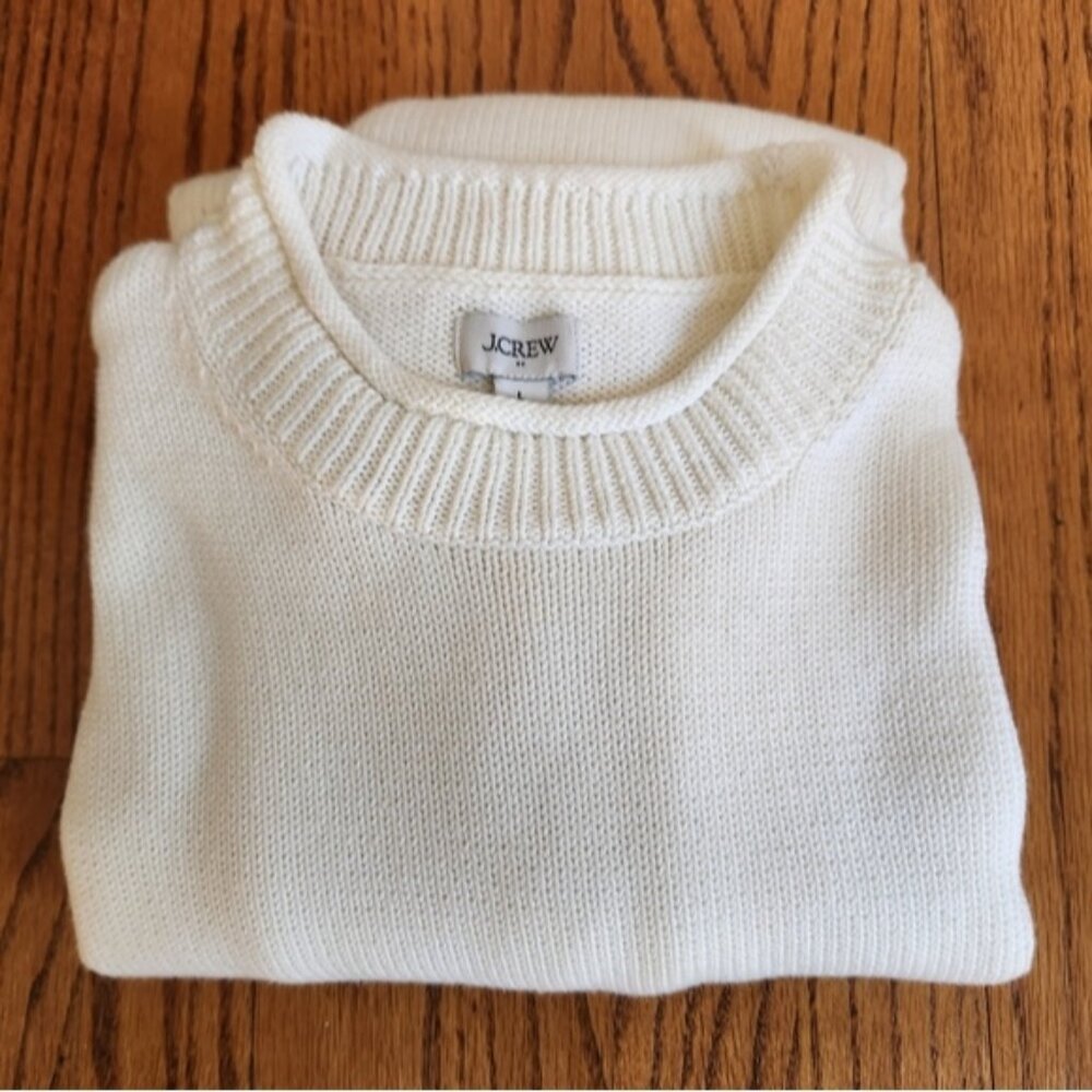 J. Crew Classic Cream Rollneck Women's Sweater L